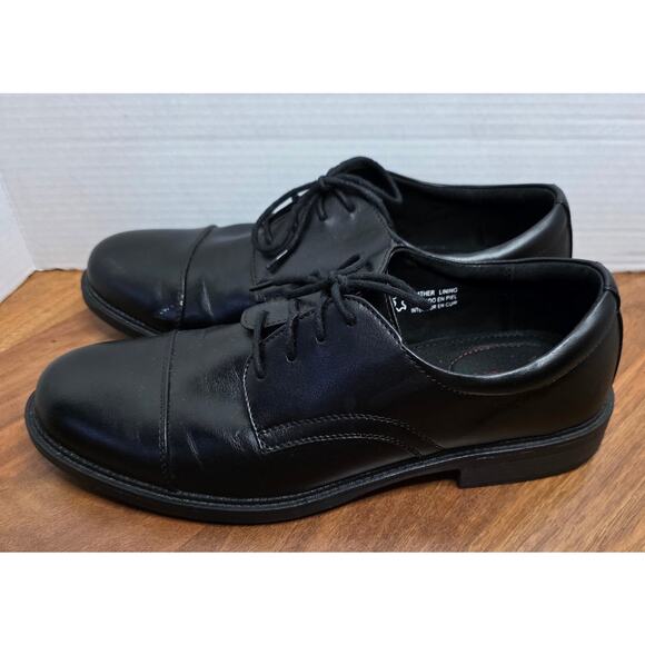 Mens Leather Lace Up Dress Shoes Size 9,5 - Picture 3 of 8